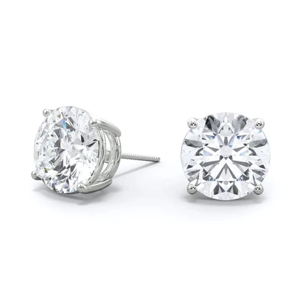 Женские серьги Brilliant Diamond, 3 карата, белое золото