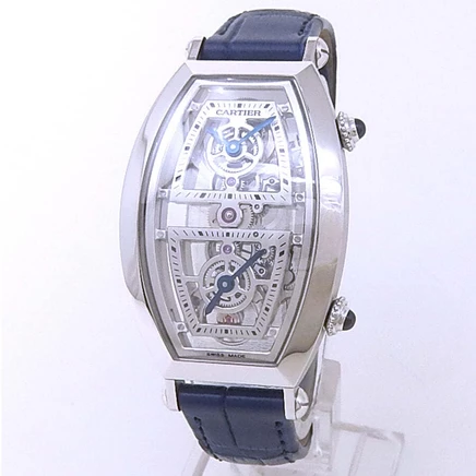 Мужские часы Cartier Tonneau WHTN0006, прозрачные