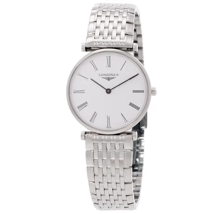 Женские часы Longines L4.512.4.11.C, кварцевые, белые