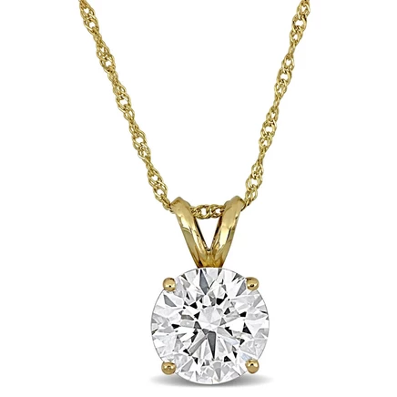 Женский кулон Created Forever, 3 карата, золото 14K
