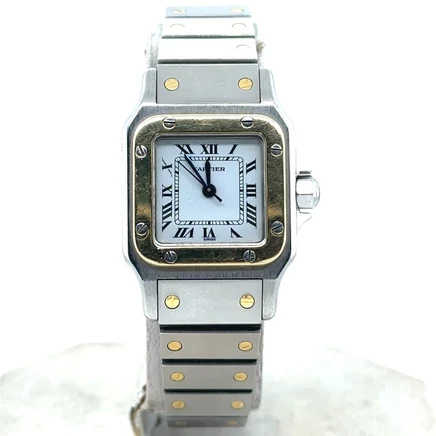 Женские часы Cartier Santos Galbee W520863, серебристые