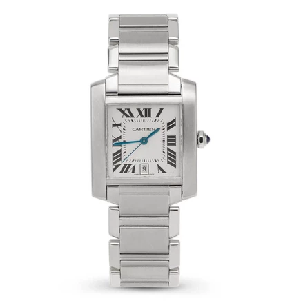 Женские часы Cartier Tank Française 2302, белые