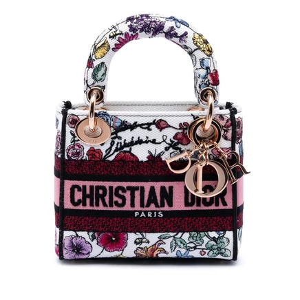 Женская мини-сумка Dior Lady D-Lite Florilegio