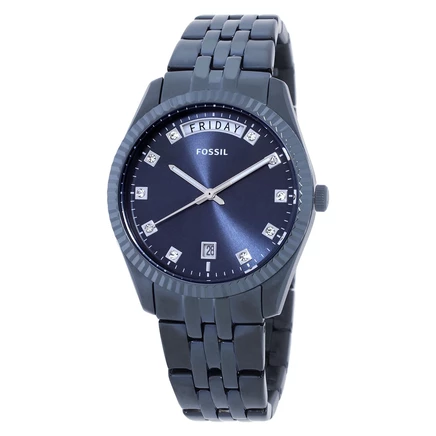 Женские часы Fossil Scarlette ES5476, кварцевые, синие