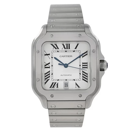 Мужские часы Cartier Santos WSSA0018, серебристые