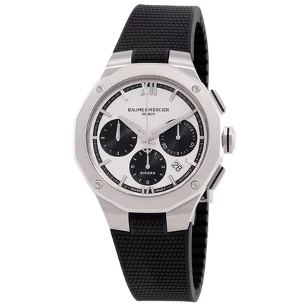 Мужские часы Baume et Mercier Riviera M0A10865, черно-серебристые