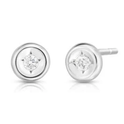 Женские серьги Roberto Coin, золото 18K, 2 бриллианта
