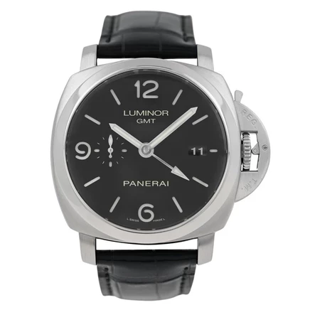 Мужские часы Panerai Luminor 1950 GMT PAM00320 б/у, черные