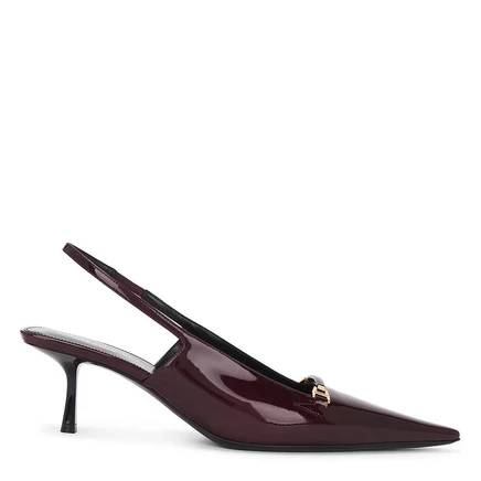 Женские туфли-слингбэки Saint Laurent Carine, бордовые