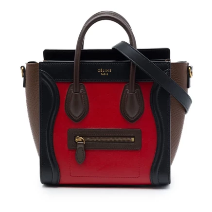 Женская сумка Celine Nano Luggage, трехцветная