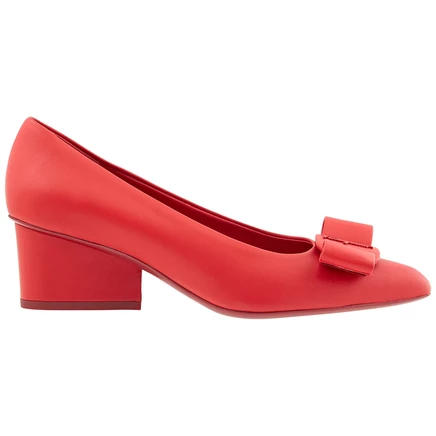 Женские туфли Ferragamo Viva с бантом, красные