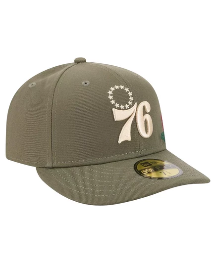 Мужская кепка New Era оливкового цвета Philadelphia 76ers с цветочным принтом в тон 59, 55 olive