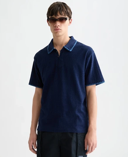 Мужское поло Scotch & Soda с отложным воротником, синее