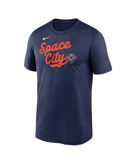 Мужская футболка Nike Navy Houston Astros 2025 City Connect Team Phrase Legend Performance от Nike в темно-синем цвете. navy
