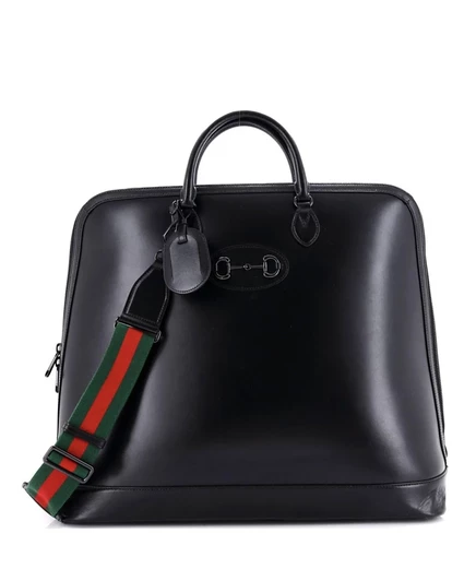 Женская сумка Pre-Owned Gucci Horsebit 1955 даффл, черная
