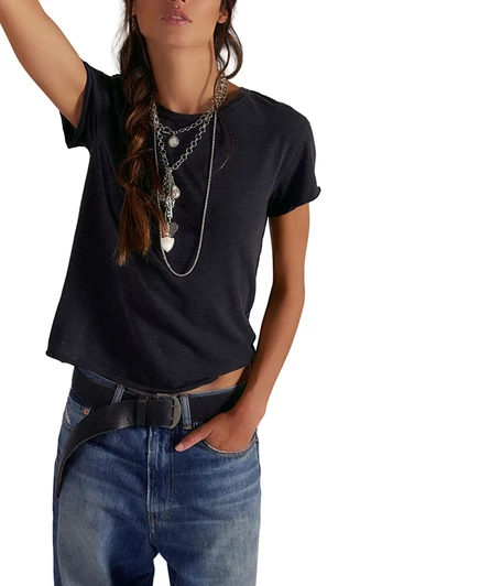Женская футболка Free People Nova, черная