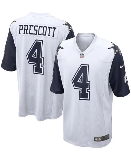 Мужская игровая футболка Nike Dak Prescott Cowboys, белая