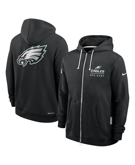 Мужское худи Nike Sideline Utility Philadelphia Eagles, на молнии, черное