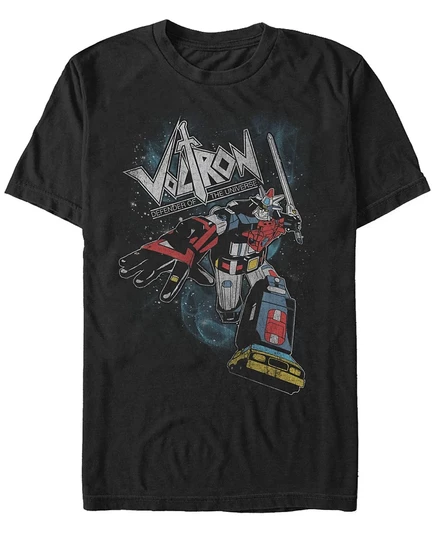Мужская футболка с коротким рукавом Fifth Sun Voltron Defender of the Universe, постер Вольтрона Пятого Солнца, черный
