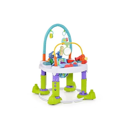 Детский игровой центр Slickblue Kids 4-в-1 с 3 регулируемыми высотами-Зеленый