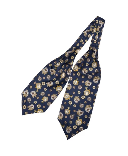 Elizabetta Men's Gilded Keeper - шелковый мужской галстук в стиле Аскот navy