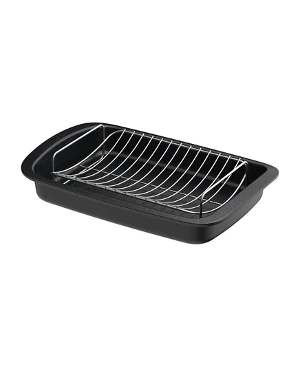 Жаровня Berghoff Leo Graphite 42×28×7 см с решеткой, черная