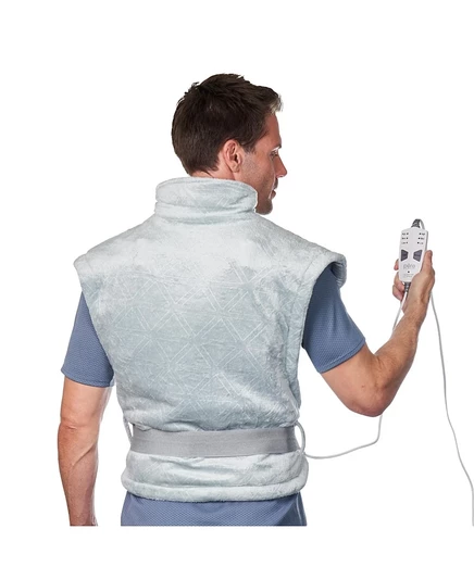 Грелка для спины и шеи Pure Enrichment WeightedWarmth 3-в-1, серебристая