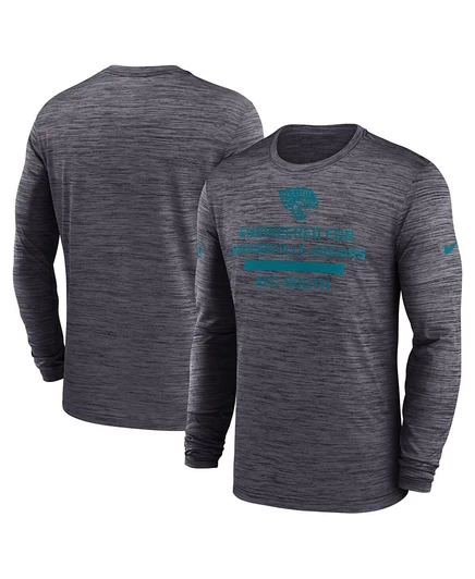 Мужская черная футболка с длинным рукавом Nike Jacksonville Jaguars Sideline Velocity Performance от Nike