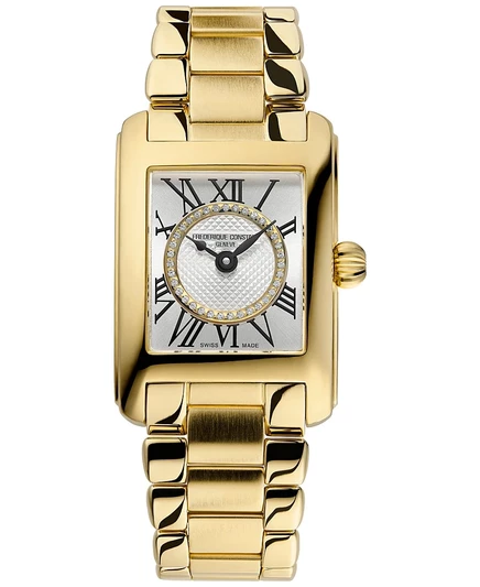 Женские часы Frederique Constant Carree 23 мм с бриллиантами, золотые