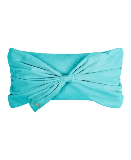Декоративная подушка Juicy Couture Velvet Bow 10″×18″, синяя