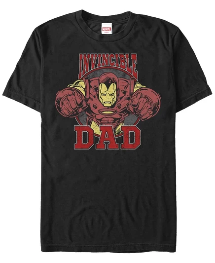 Футболка с коротким рукавом Fifth Sun Marvel Mens Comic Collection Iron Man Invincible Dad black