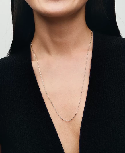 Удлиненное колье-цепочка из стерлингового серебра Pandora elongated link chain necklace