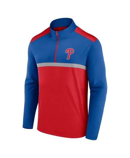 Мужская толстовка Fanatics Philadelphia Phillies 1/4-молния, красная