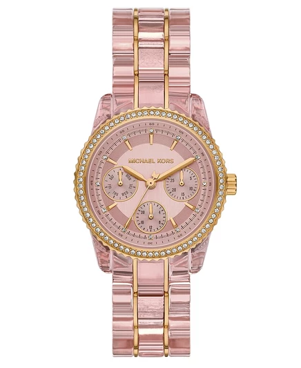 Женские многофункциональные кварцевые часы Michael Kors Bryant Quartz розового цвета, 35 мм, розового цвета