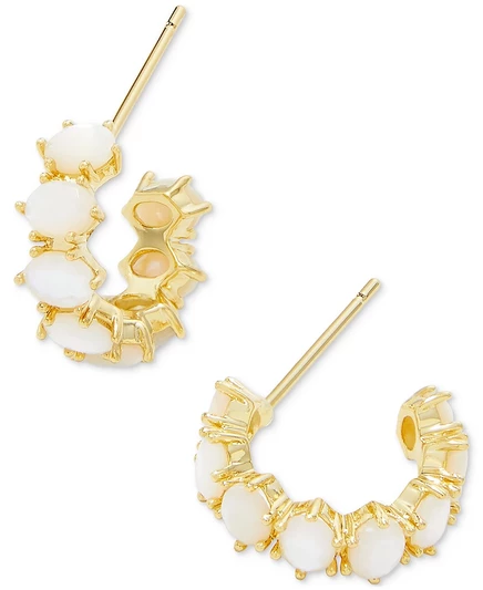 Маленькие серьги-кольца Huggie с фианитами Kendra Scott, 0,53