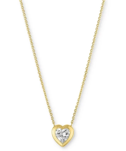 Ожерелье Forever Grown Diamonds с сердцем 1/3 кт, 10k, желтое