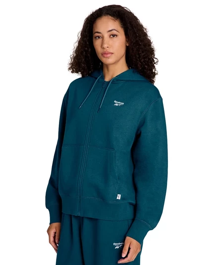 Женская толстовка Reebok Vector на молнии, зеленая
