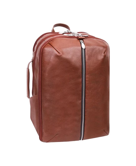 Унисекс рюкзак McKlein Englewood 17″ кожаный, коричневый