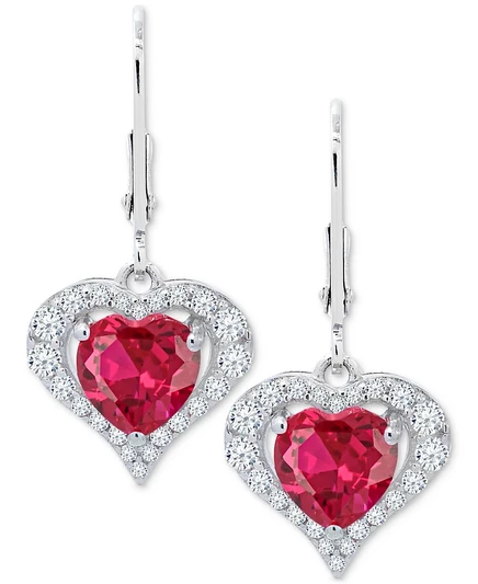 Серьги Macy's с лабораторными сапфирами, рубин