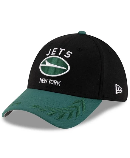 Мужская кепка New Era 39THIRTY Jets 2025, черно-зеленая