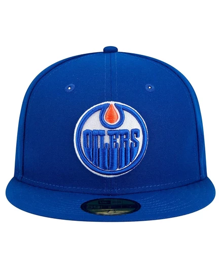 Мужская приталенная шляпа New Era Royal Edmonton Oilers Core 59 размера 