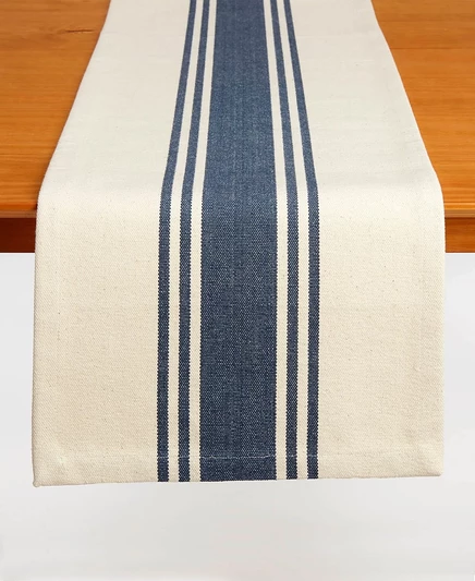 Дорожка на стол Tableau Railroad Stripe 183×36 см, темно-синяя