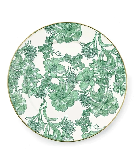Сервировочная тарелка Mackenzie-Childs Emerald, 30 см, зеленая