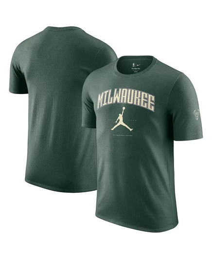 Мужская и женская футболка Hunter Green Milwaukee Bucks Essential Cities