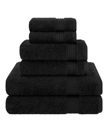 Набор полотенец American Soft Linen, 6 шт., черный