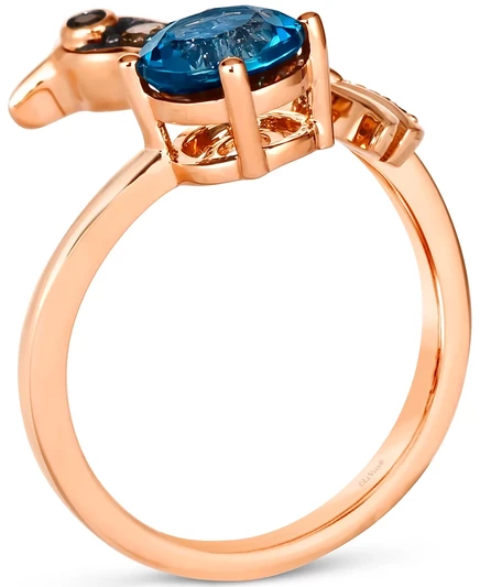 Украшение Le Vian Deep Sea Blue Topaz, 14k розовое золото