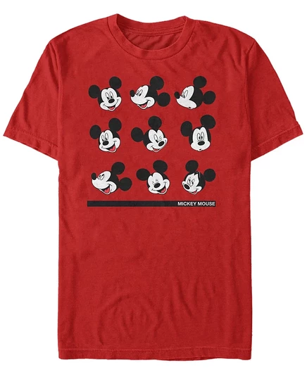 Мужская красная футболка с коротким рукавом Mickey Classic Mickey Expressions от Mickey  red