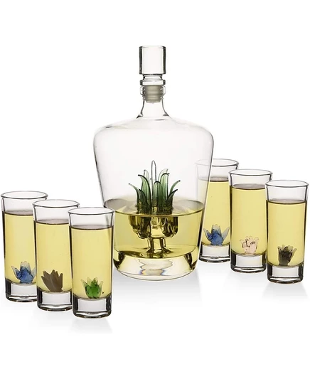 Декантер с рюмками the wine savant Tequila, 7 предметов, многоцветный