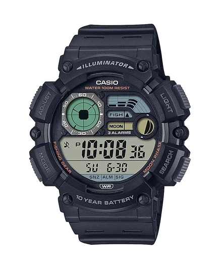 Мужские цифровые часы Casio WS1500H-1AV, 50,1 мм, черные
