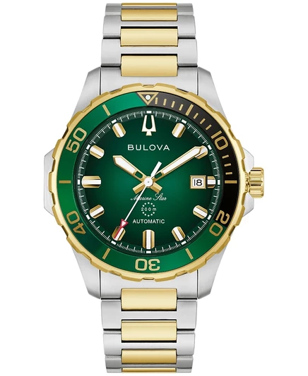 Мужские часы Bulova Marine Star Series B с автоматическим двухцветным браслетом из нержавеющей стали 45 мм